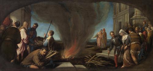 Follower of Jacopo da Ponte Thamar wird zum Scheiterhaufen gefuhrt Germany oil painting art